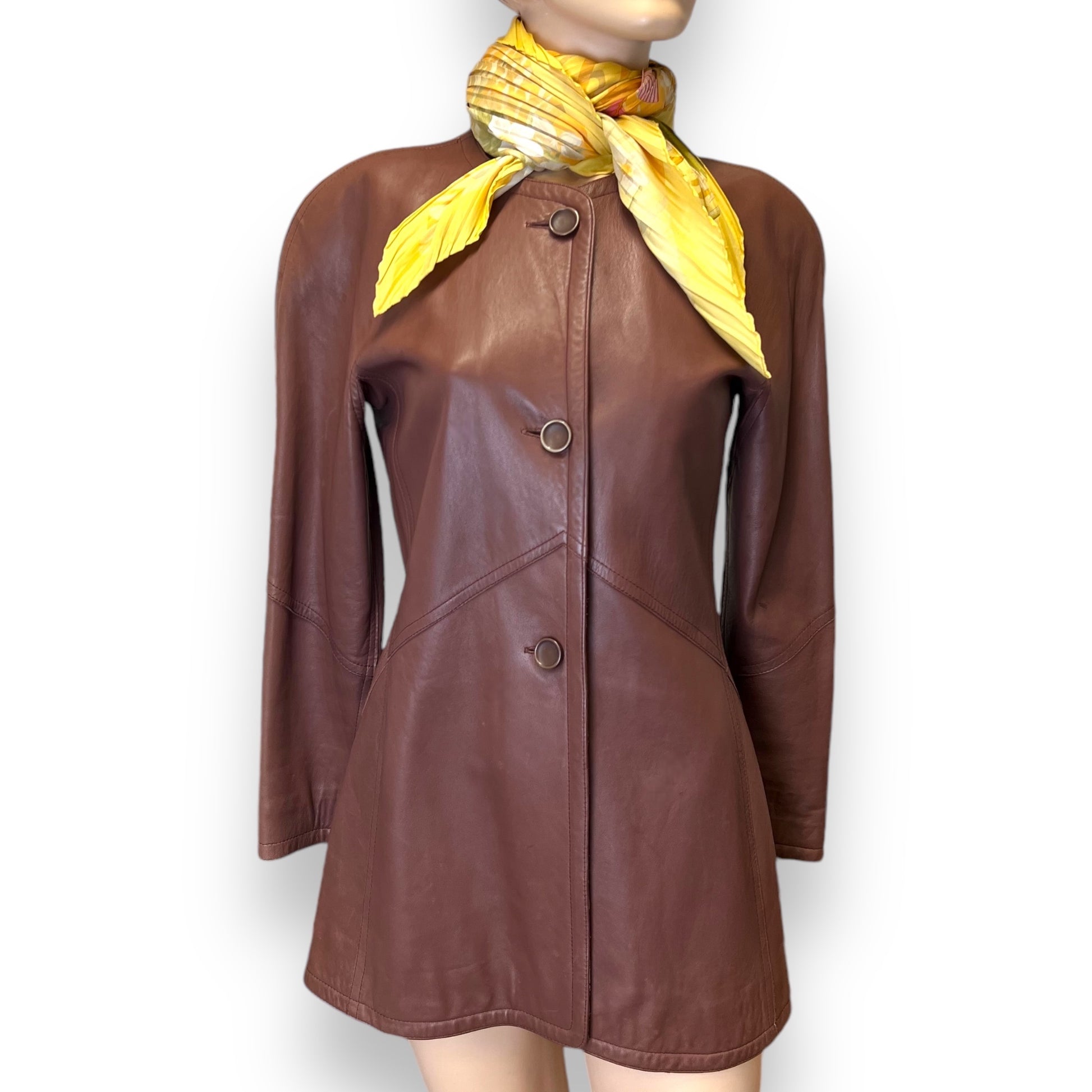 Jean Muir Chocolate Leather Jacket 1980s – Copia Vintage