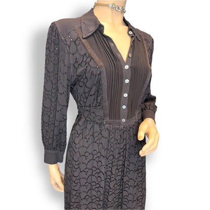 Ghost Chocolate Brown Dress 1990s