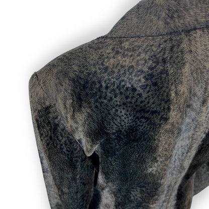 Kenzo Dark Leopard Print Velvet Blazer 1980s