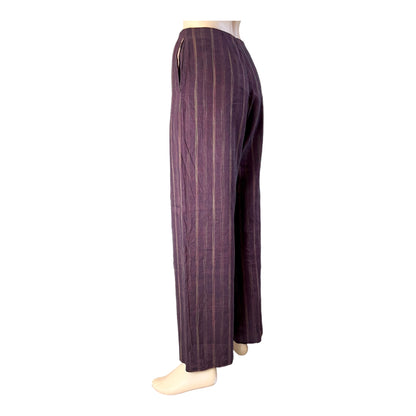 Kenzo Burgundy / Metallic Trousers 2000s