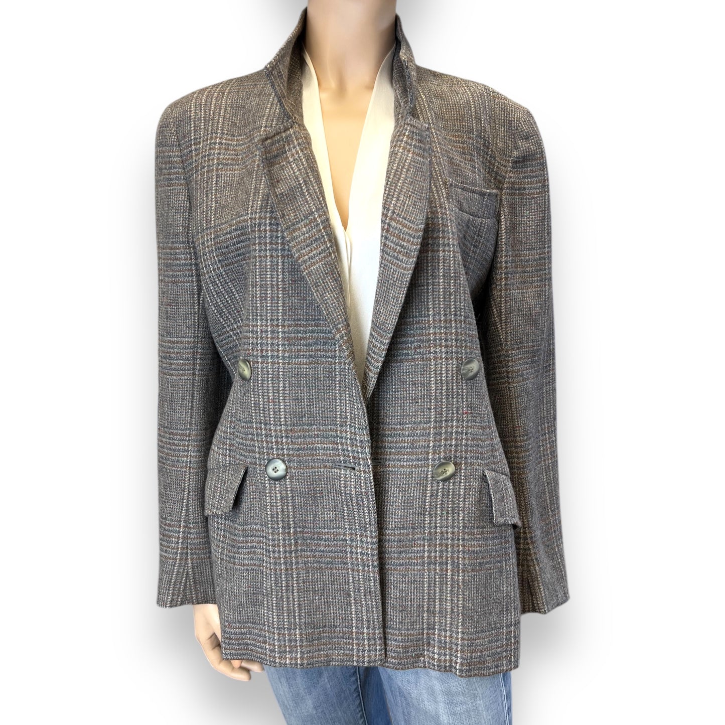 Jaeger Classic Tweed Blazer 1980s