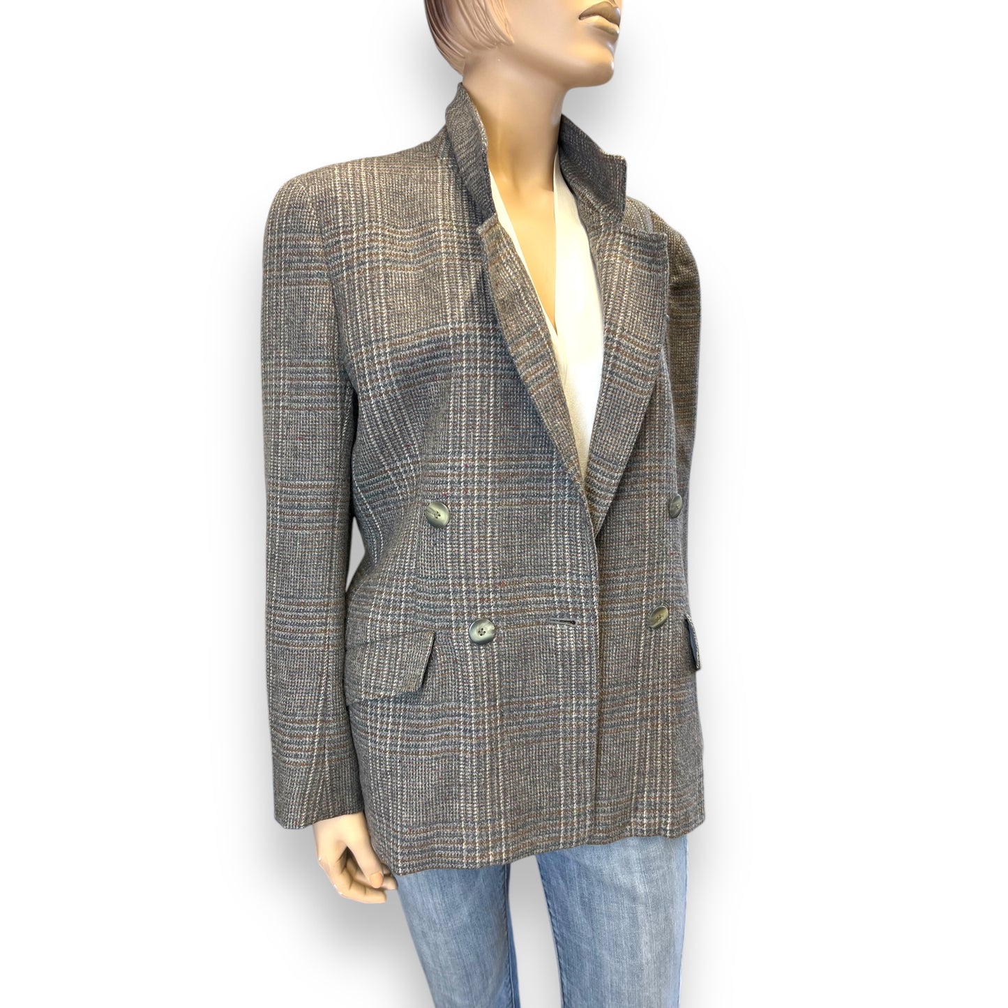 Jaeger Classic Tweed Blazer 1980s