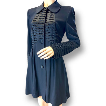 Temperley London Black Dress-Coat 2000s