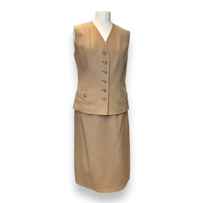 Dereta Wool Camel Waistcoat Suit 1960s