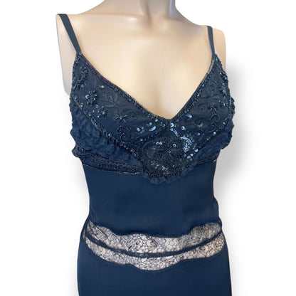 Valentino Silk and Lace Cocktail Dress 1990s