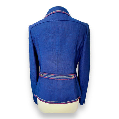 Louis Feraud Blue Linen Jacket 1960s