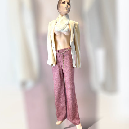 Kenzo Jungle Silk Blend Glitter Tweed Trousers