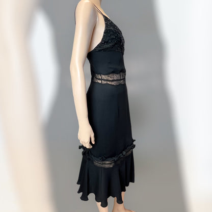 Valentino Silk and Lace Cocktail Dress 1990s