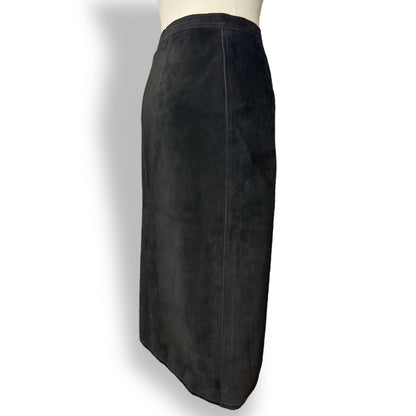 Jean Muir A-symmetrical Suede Skirt 1980s