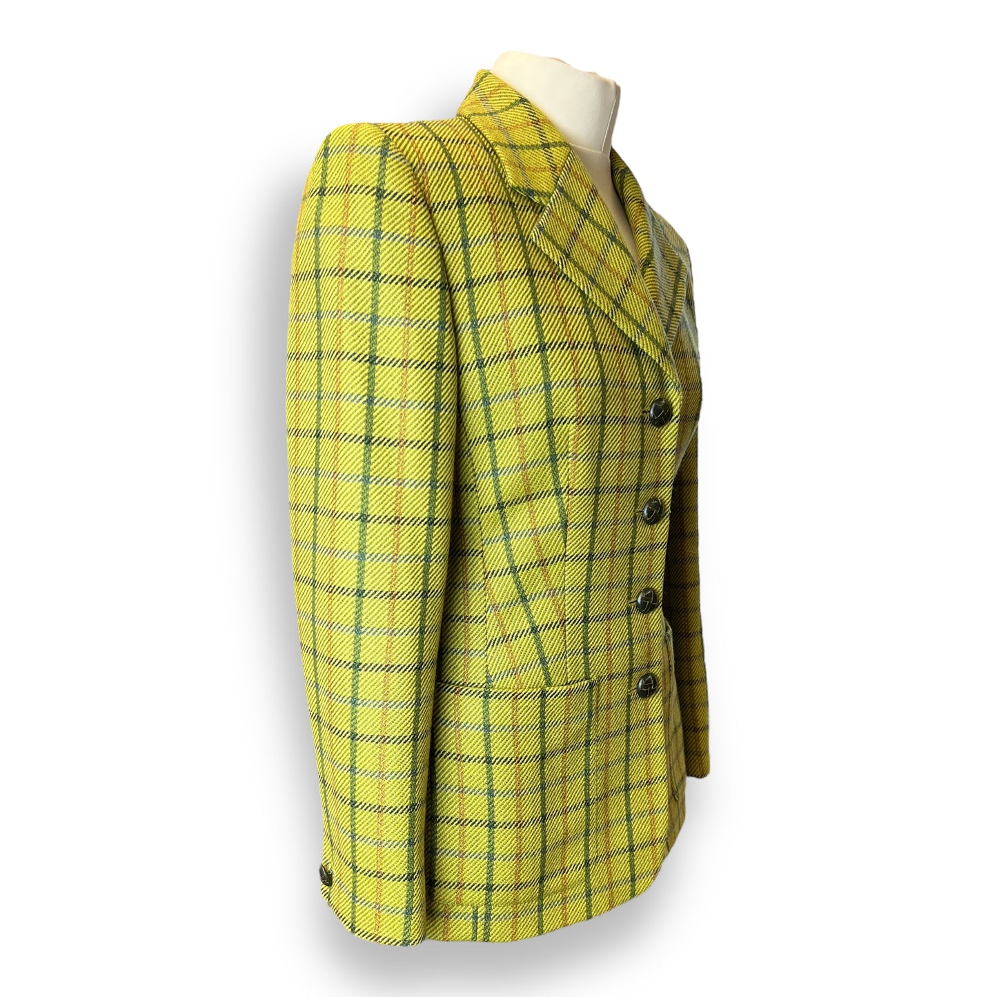Laurel Checked Tweed Blazer 1990s
