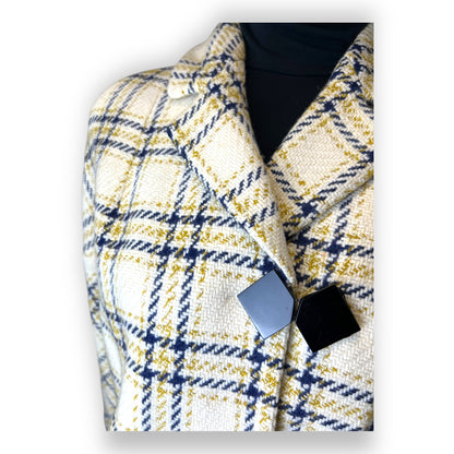 Checked Wool Coat with Fringe 1960s