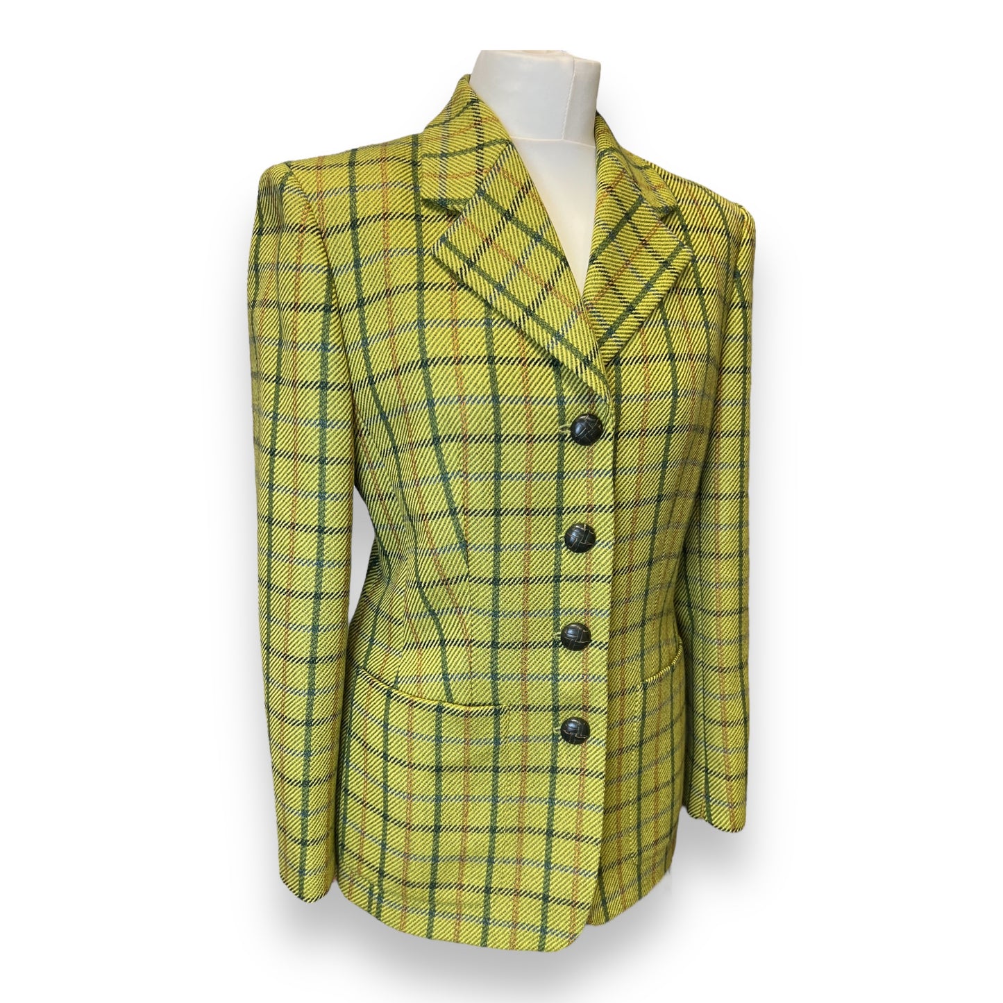 Laurel Checked Tweed Blazer 1990s