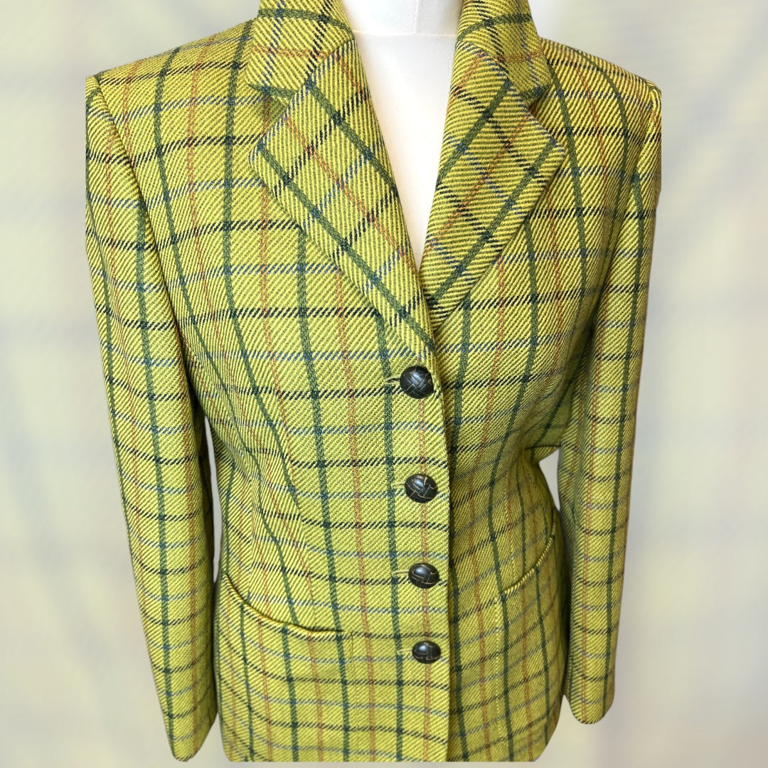 Laurel Checked Tweed Blazer 1990s