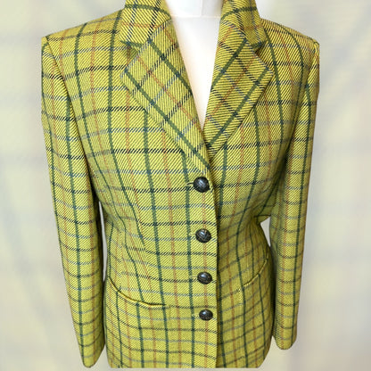 Laurel Checked Tweed Blazer 1990s