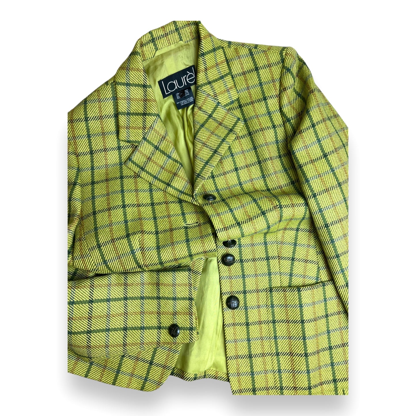 Laurel Checked Tweed Blazer 1990s