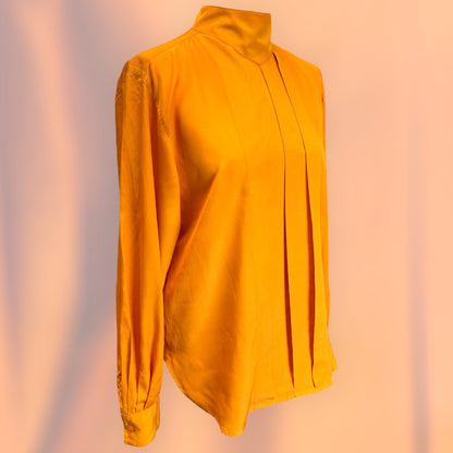 Christian Dior Mustard Blouse 1980s