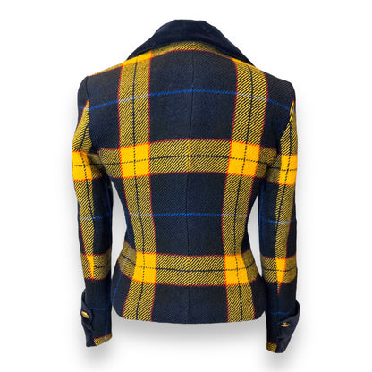 Mondi Tartan & Velvet Jacket 1990s