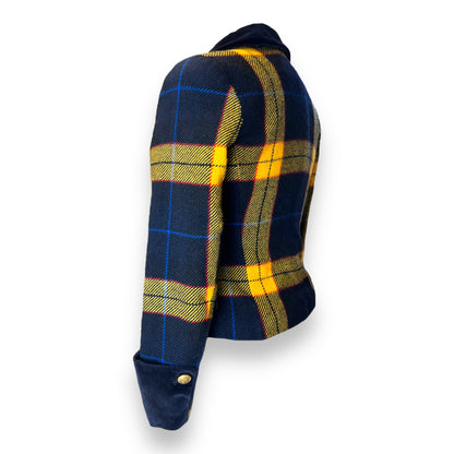 Mondi Tartan & Velvet Jacket 1990s