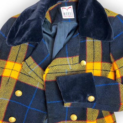 Mondi Tartan & Velvet Jacket 1990s