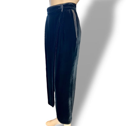Janice Wainwright Black Velvet Skirt 1980s
