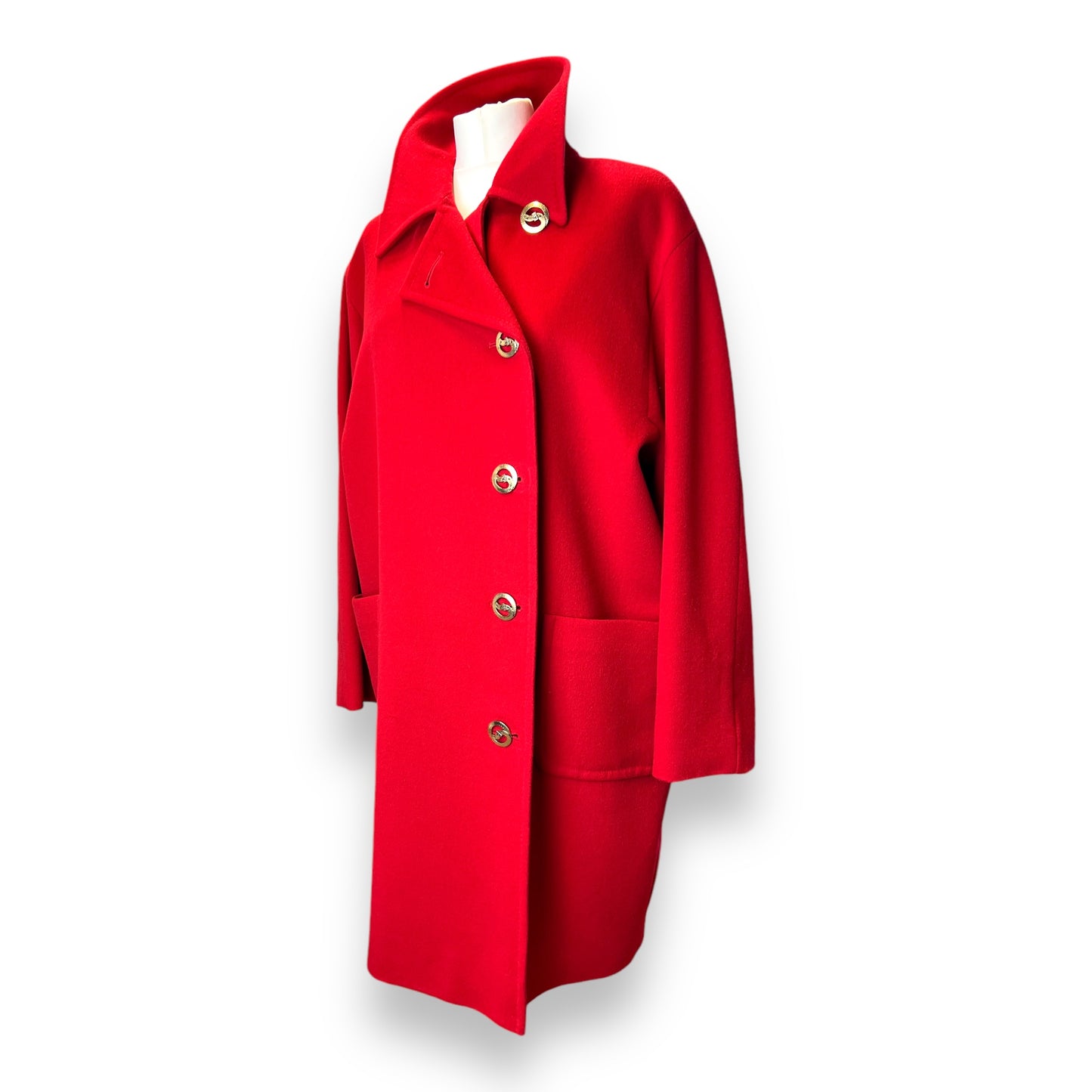 Jaeger Cashmere Red Coat 80s