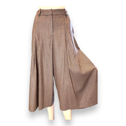 Checked Wool Culottes