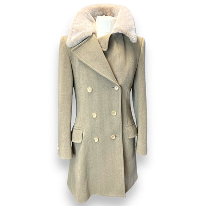 Nicole Farhi Herringbone Tweed Coat 1990s front view