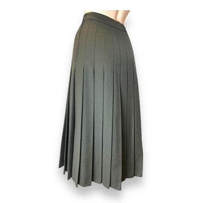 Betty Barclay Green Pleated Wool Skirt 1980s