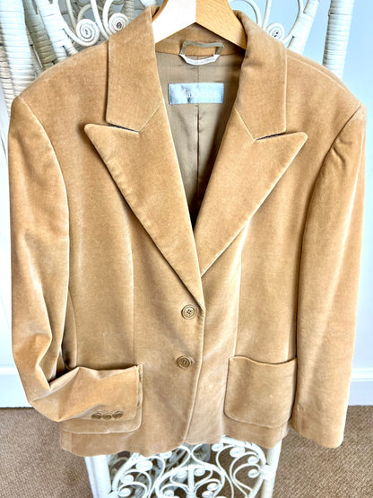 Max Mara Golden Velvet Blazer 1990s