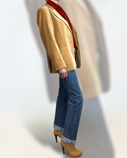 Max Mara Golden Velvet Blazer 1990s