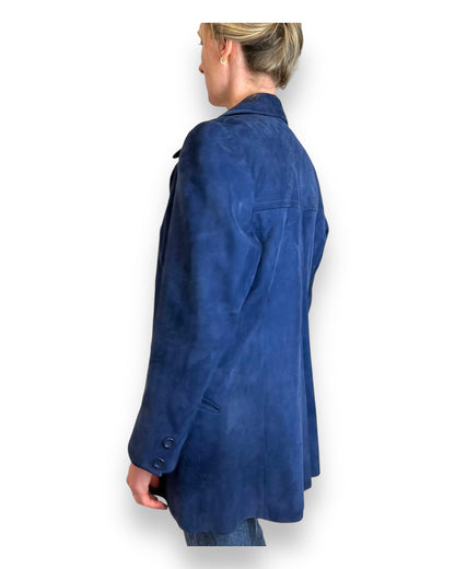 Loewe Blue Suede Jacket 1970s