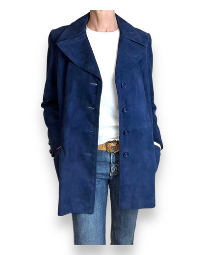Loewe Blue Suede Jacket 1970s