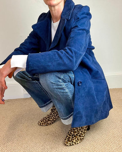 Loewe Blue Suede Jacket 1970s