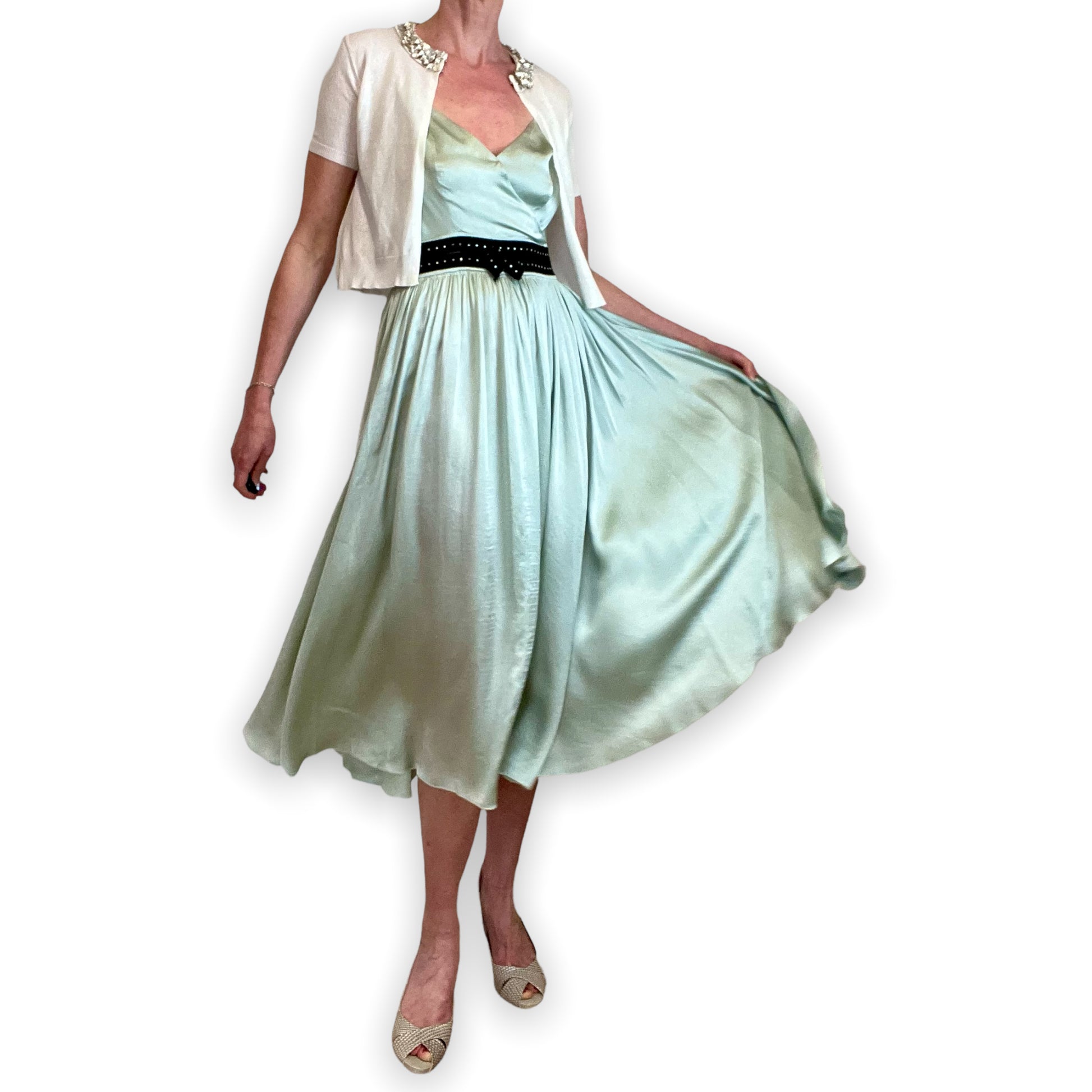 Chlo Silk Dress in Celadon Copia Vintage Chlo Silk Dress in Celadon Copia Vintage