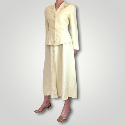 Kenzo linen backless dress and jacket
